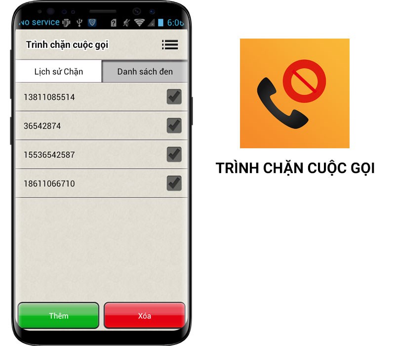 Trình chặn cuộc gọi AndroidRock