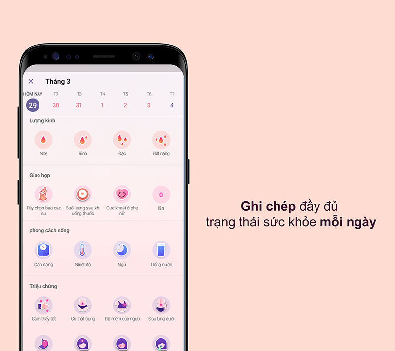 Nhập c&aacute;c th&ocirc;ng tin về sức khỏe như: C&acirc;n nặng, thời gian ngủ, dinh dưỡng,... v&agrave; quản l&yacute; ch&uacute;ng dễ d&agrave;ng với b&aacute;o c&aacute;o, đồ thị trực quan.