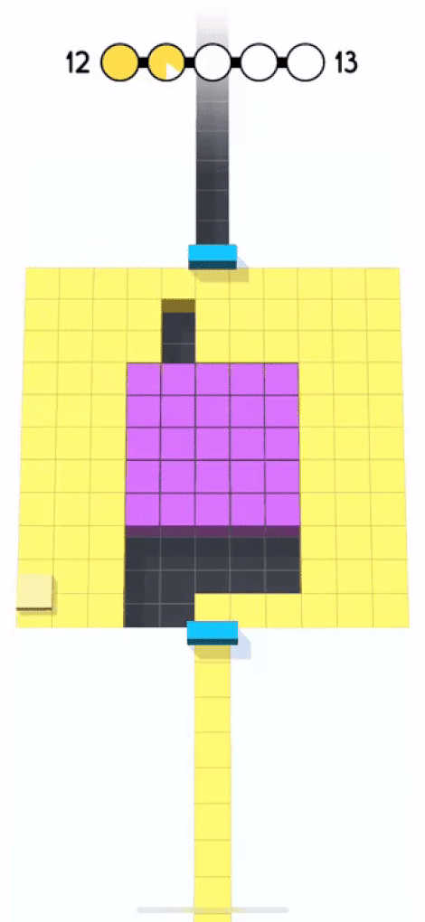Hiệu ứng di chuyển trong game Color fill 3D