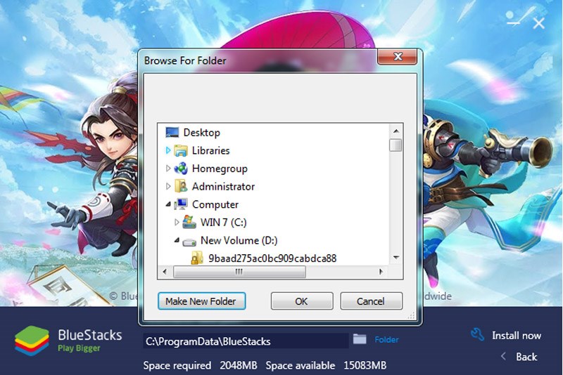 chọn thư mục c&acirc;̀n lưu