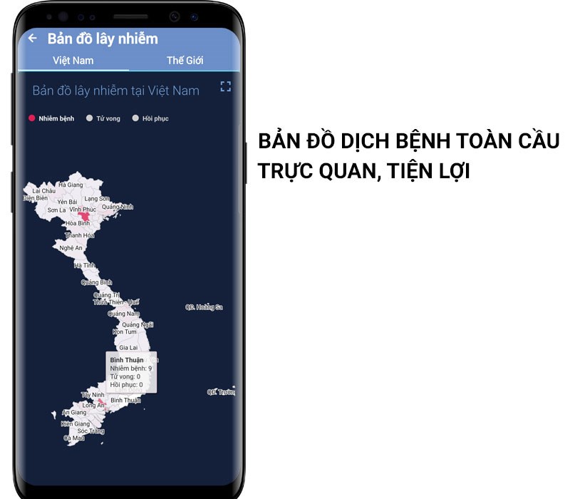  Bản đồ theo d&otilde;i dịch bệnh 