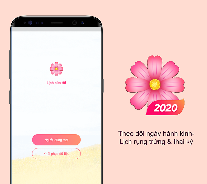 Ứng dụng Theo d&otilde;i ng&agrave;y h&agrave;nh kinh-Lịch rụng trứng & thai kỳ