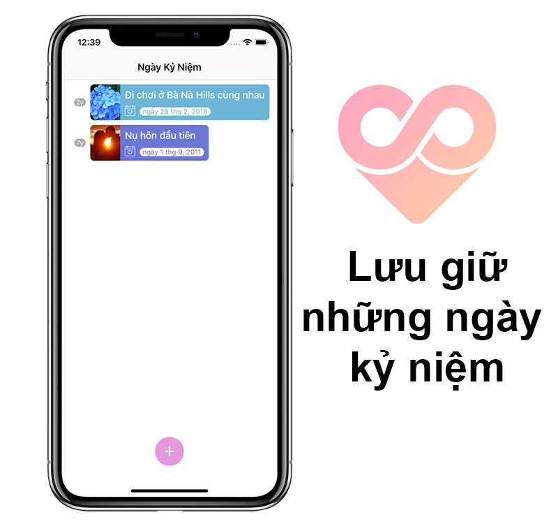 Lưu giữ những kỷ niệm đẹp trong ứng dụng Inlove