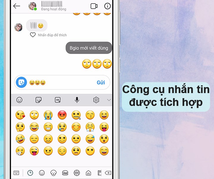 Được tích hợp công cụ nhắn tin ngay trên ứng dụng instagram