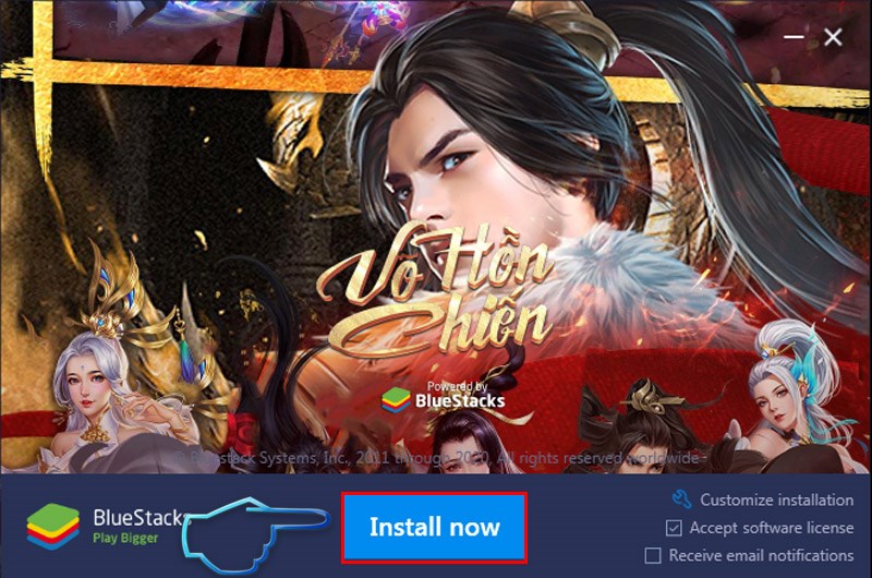 nhấp chọn install Now