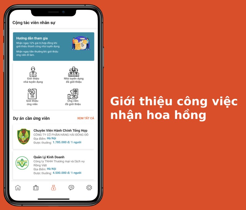 Giới thiệu c&ocirc;ng việc với mọi người qua ứng dụng JobNow