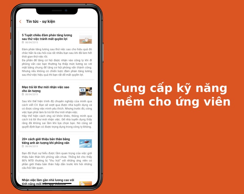 Cung cấp kiến thức về c&aacute;c kỹ năng mềm qua JobNow