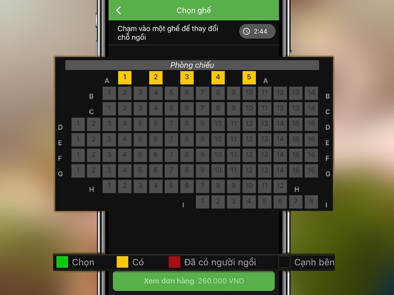 Đặt trước ghế mà không cần đến rạp xếp hàng đợi