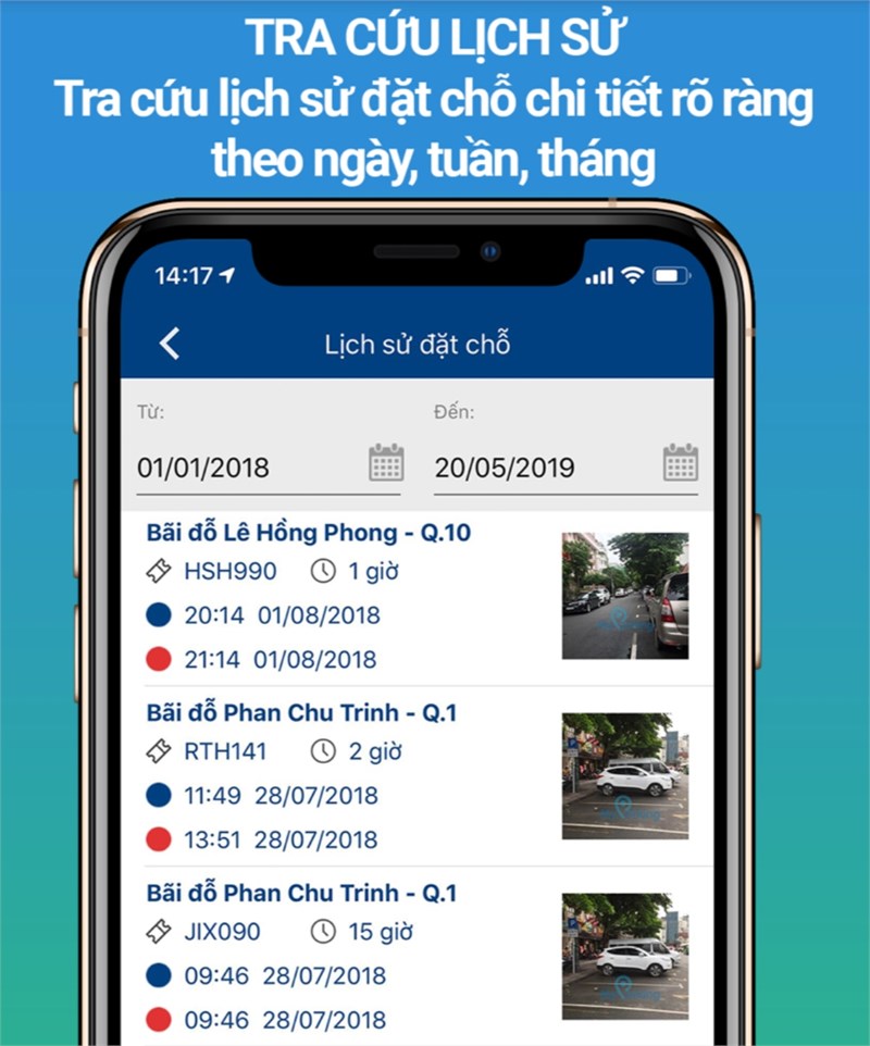 MyParking Viettel Business Solutions Corporation giúp bạn lưu lại các bãi đỗ xe uy tín bạn đã lui tới