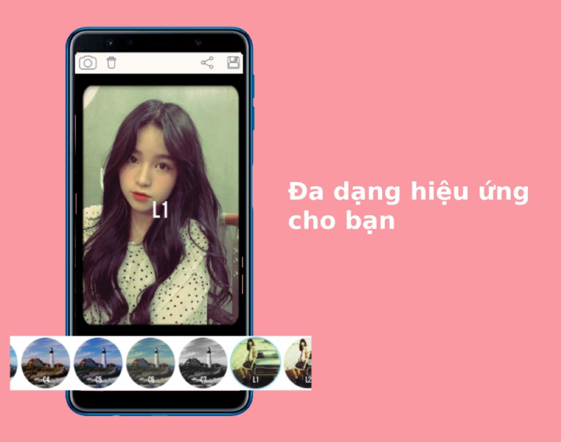 Makeup Photo Editor cung cấp đa dạng hiệu ứng cho bạn.