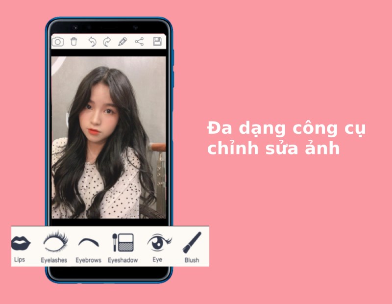 Công cụ chỉnh sửa ảnh trên Makeup Photo Editor