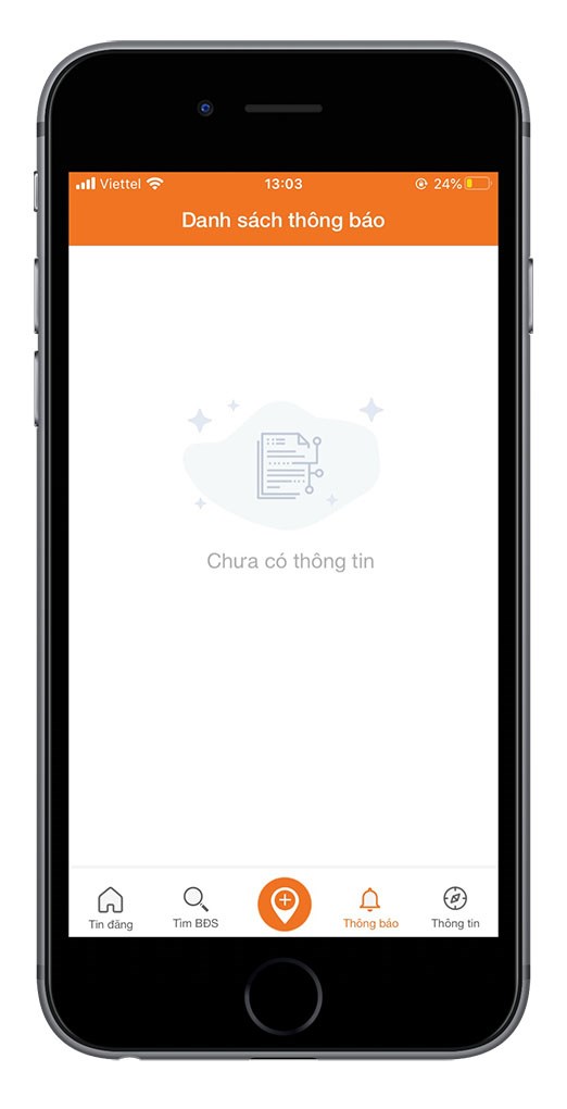 Chức năng thông báo trên ứng dụng Prozy- Dịch vụ Bất động