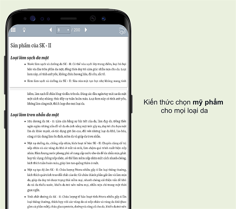 Ứng dụng cung cấp kho th&ocirc;ng tin mỹ phẩm l&agrave;m đẹp