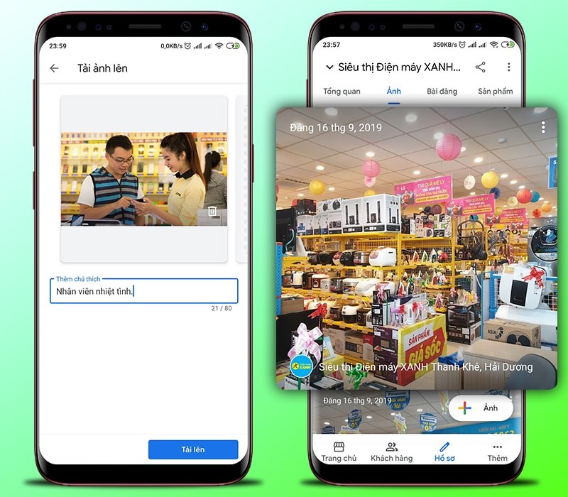 Ứng dụng Google My Business hỗ trợ chỉnh sửa, đăng tải h&igrave;nh ảnh m&ocirc; tả về doanh nghiệp đơn giản hơn