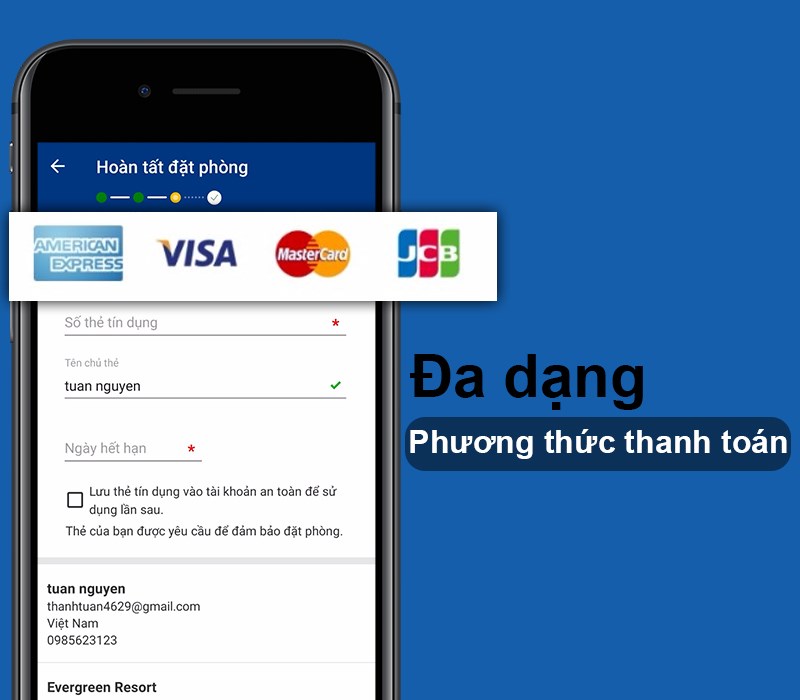 Bạn c&oacute; thể lựa chọn nhiều phương thức thanh to&aacute;n kh&aacute;c nhau tr&ecirc;n Booking