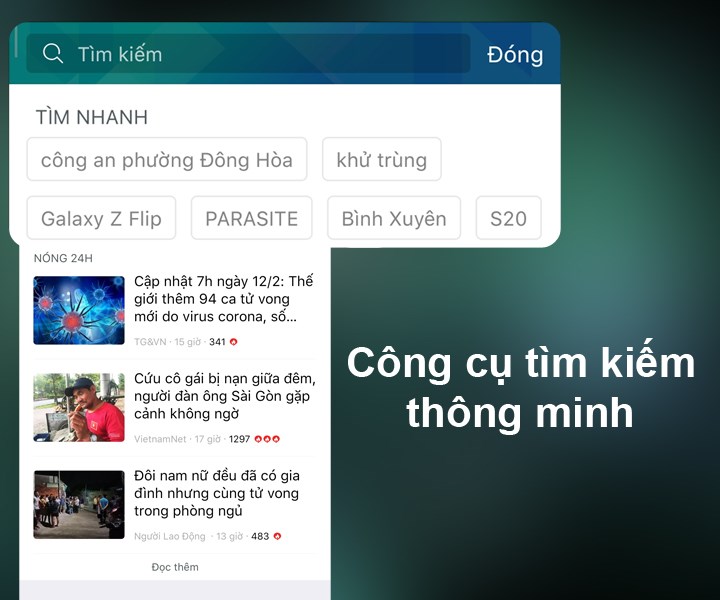 Báo mới có bộ lọc tìm kiếm thông minh