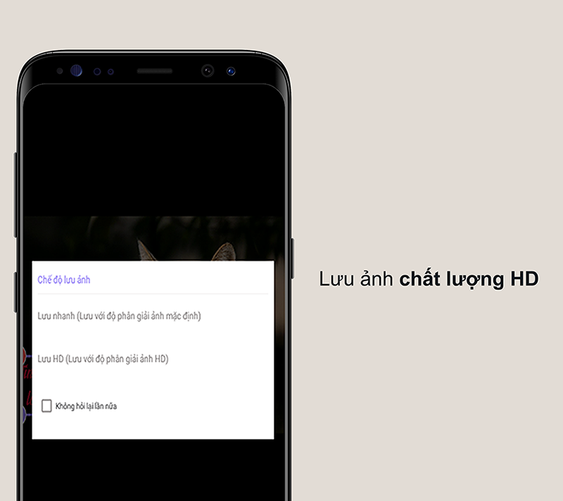 Ứng dụng cho ph&eacute;p lưu ảnh với chất lượng HD