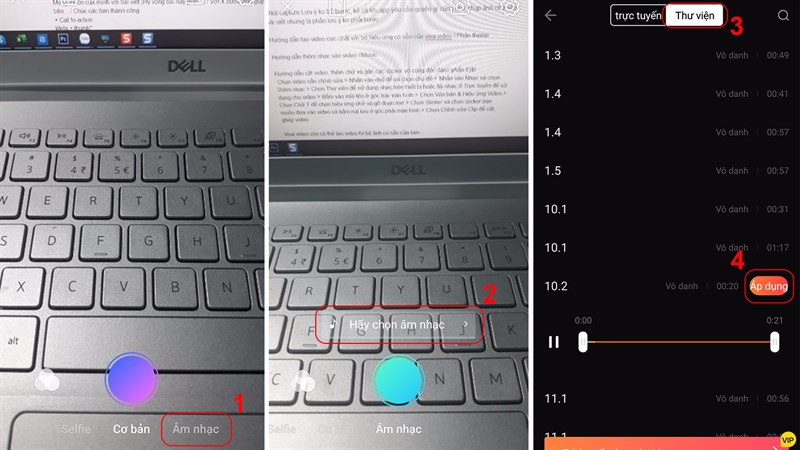 Chọn &acirc;m nhạc sử dụng trang video