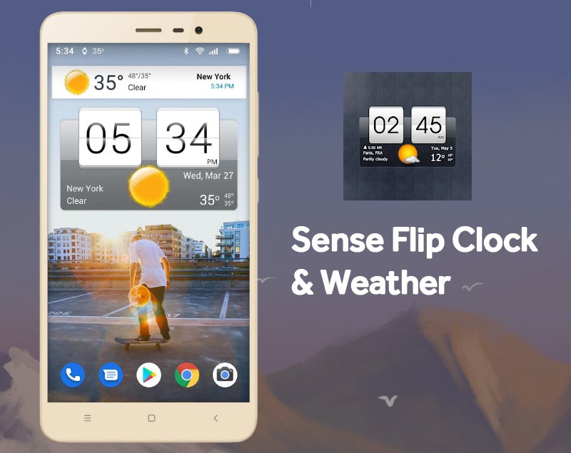 Sense Flip Clock & Weather 