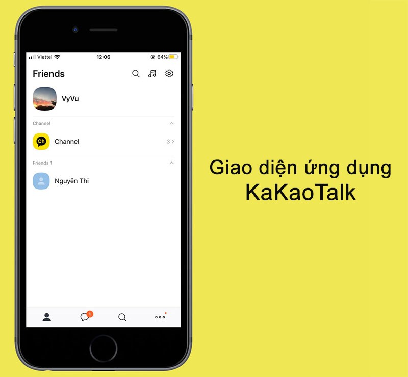 Giao diện ứng dụng KaKaoTalk