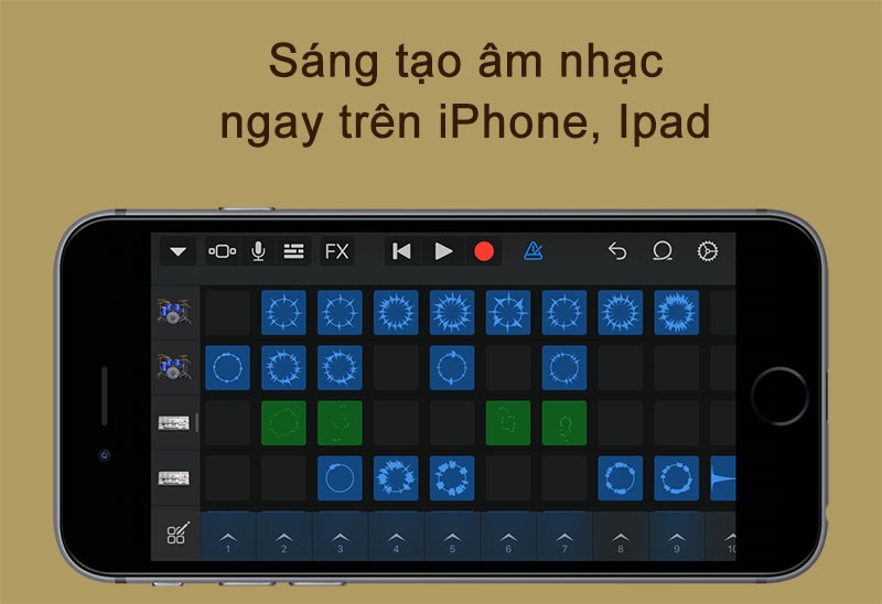 Thỏa sức s&aacute;ng tạo &acirc;m thanh ngay tr&ecirc;n  ứng dụng GarageBand