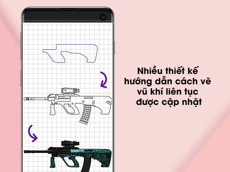 Nhiều thiết kế hướng dẫn c&aacute;ch vẽ vũ kh&iacute; li&ecirc;n tục được cập nhật