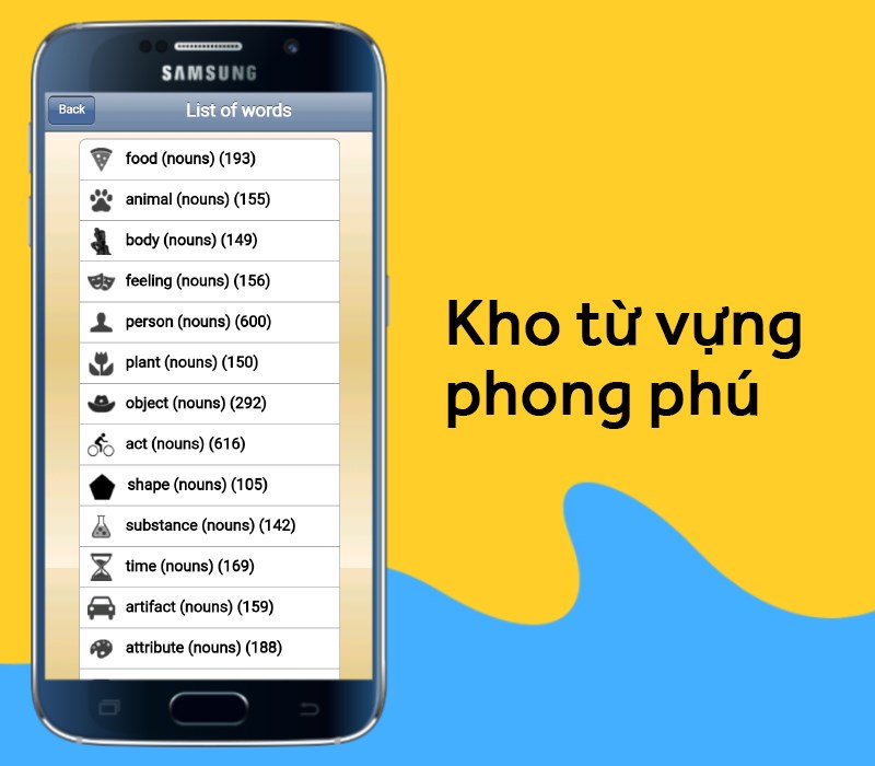 Kho từ vựng phong phú