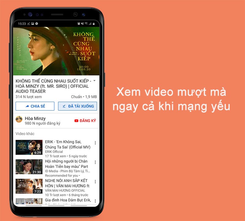 Xem video mượt mà trên ứng dụng YouTube Go ngay cả khi mạng yếu