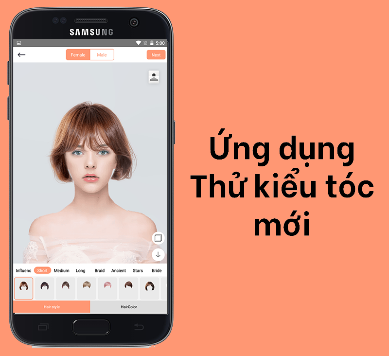 Ứng dụng thử kiểu tóc mới 