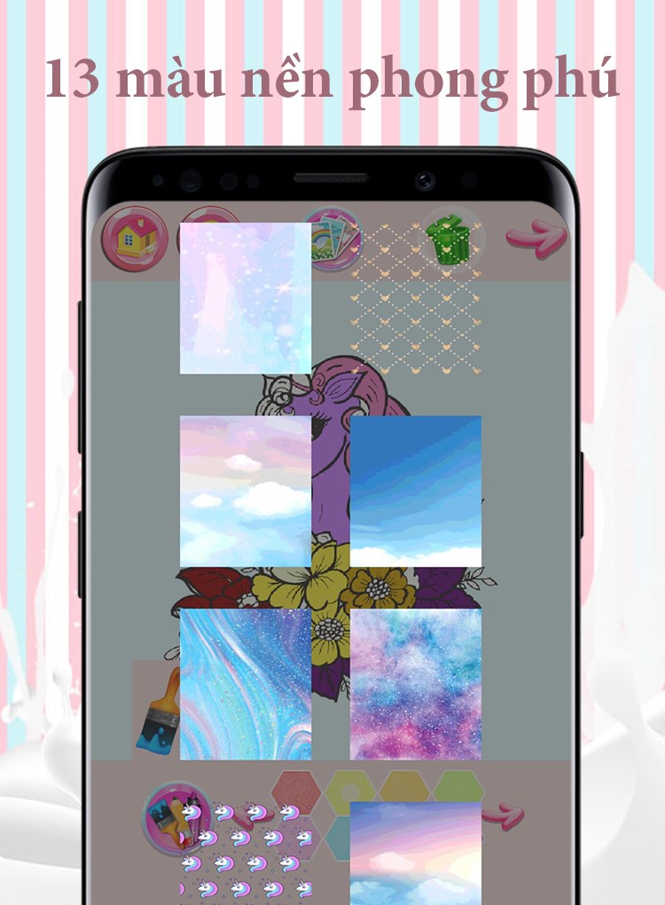 13 màu nền phong phú