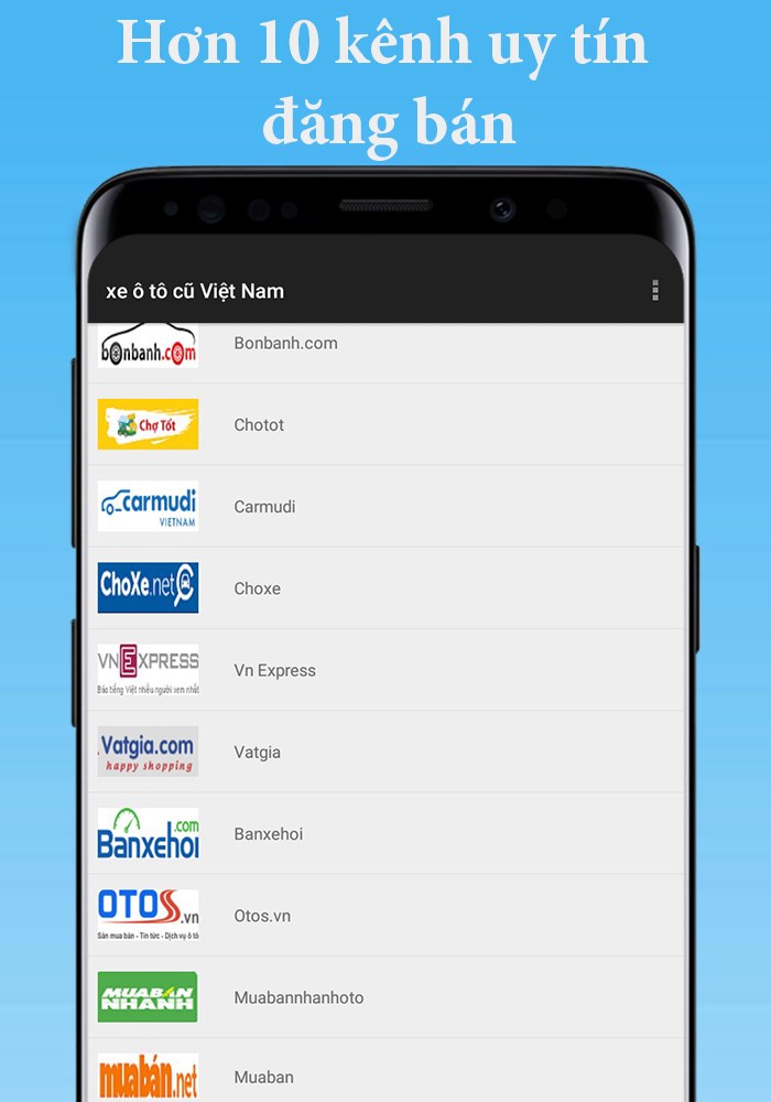 Hơn 10 kênh đăng bán xe cũ tại Việt Nam