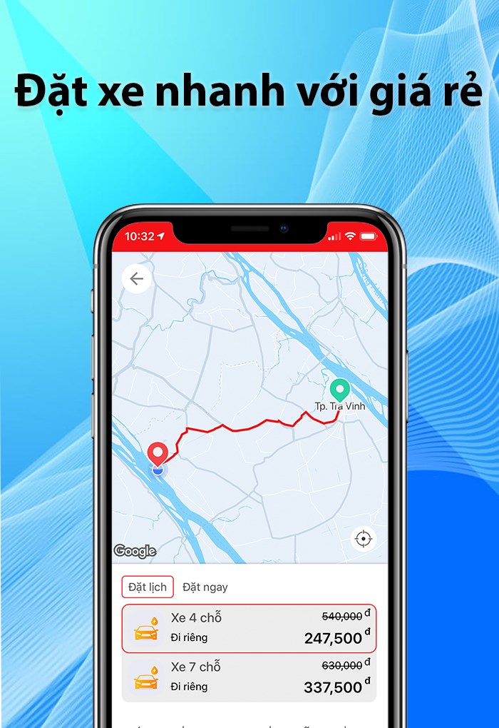 Đặt xe đi với gi&aacute; cước rẻ
