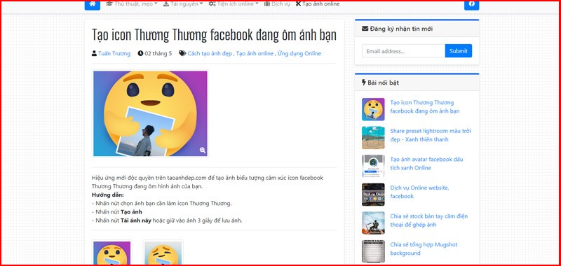 Cách chế icon Thương Thương Facebook cực kỳ đơn giản