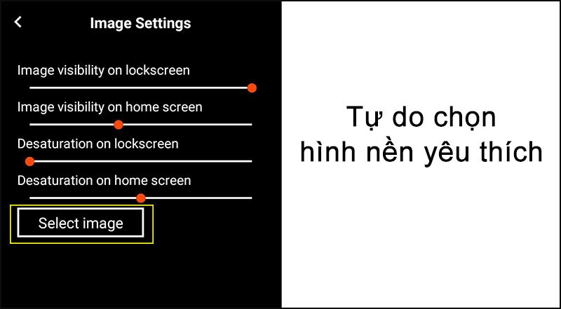 T&iacute;nh năng ch&egrave;n h&igrave;nh ảnh từ thư viện tr&ecirc;n ứng dụng Border Light