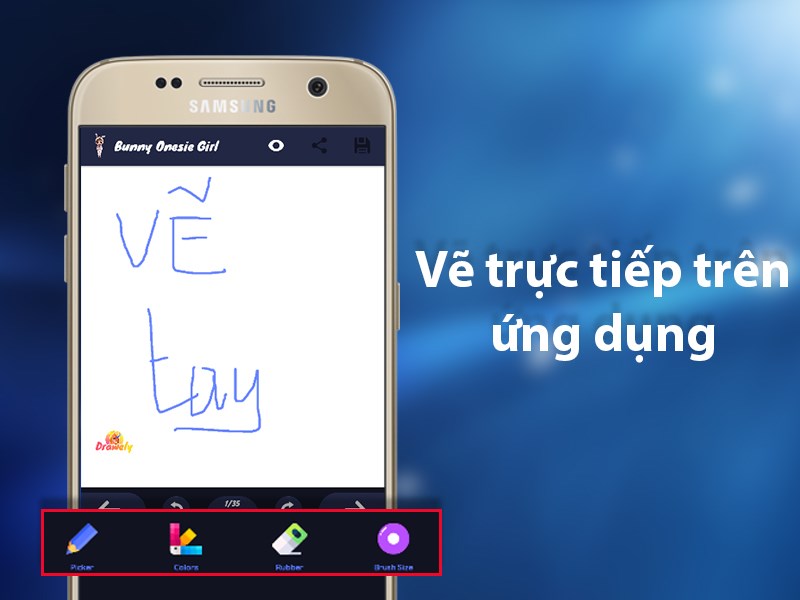 Có thể vẽ trực tiếp trên ứng dụng