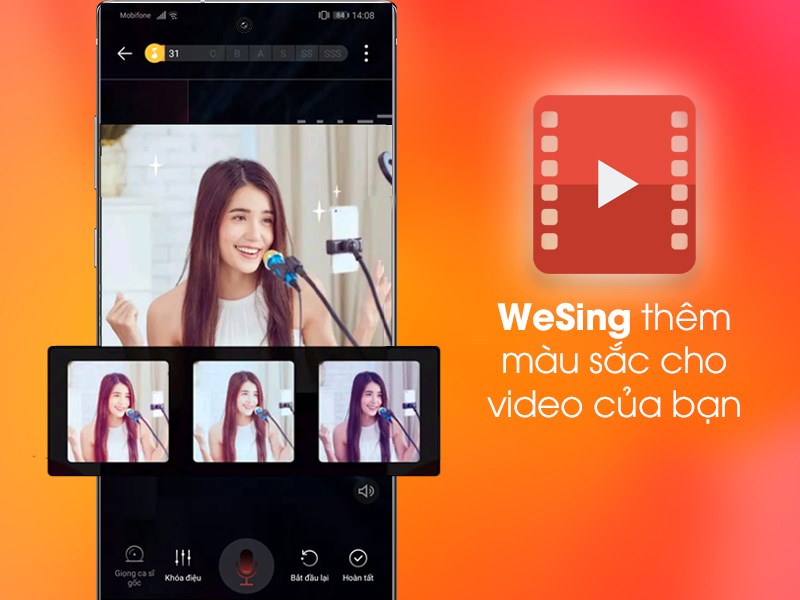 WeSing thêm màu sắc cho video của bạn