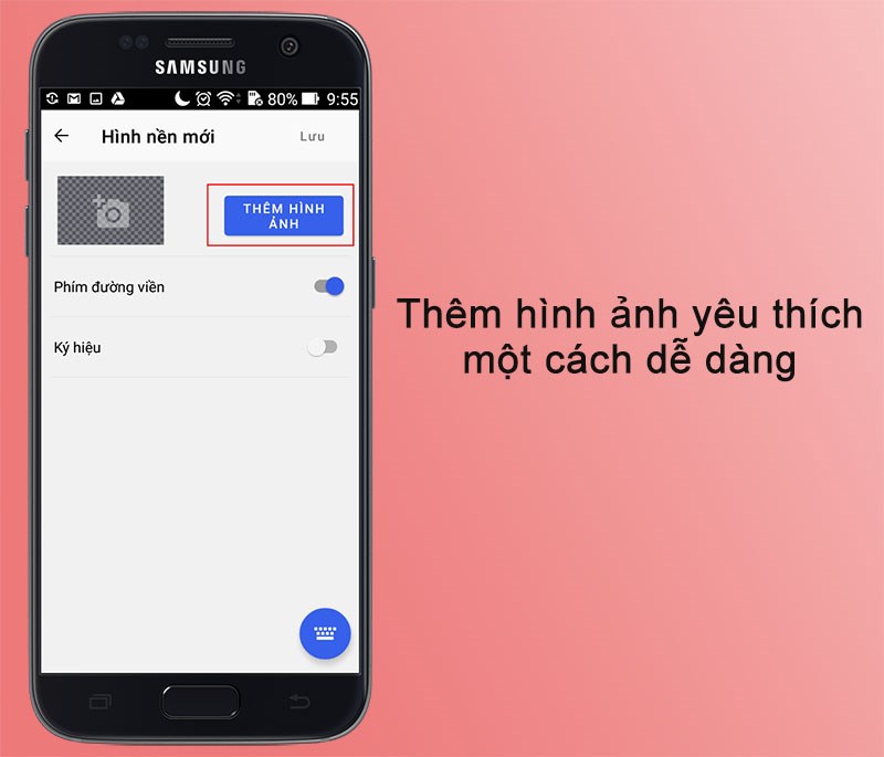 Th&ecirc;m h&igrave;nh ảnh y&ecirc;u th&iacute;ch v&agrave;o b&agrave;n ph&igrave;m tr&ecirc;n ứng dụng SwiftKey Keyboard