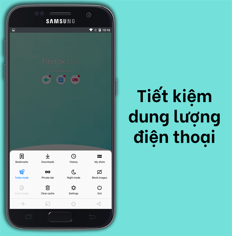 Tr&igrave;nh duyệt gọn nhẹ, tiết kiệm dung lượng cho điện thoại