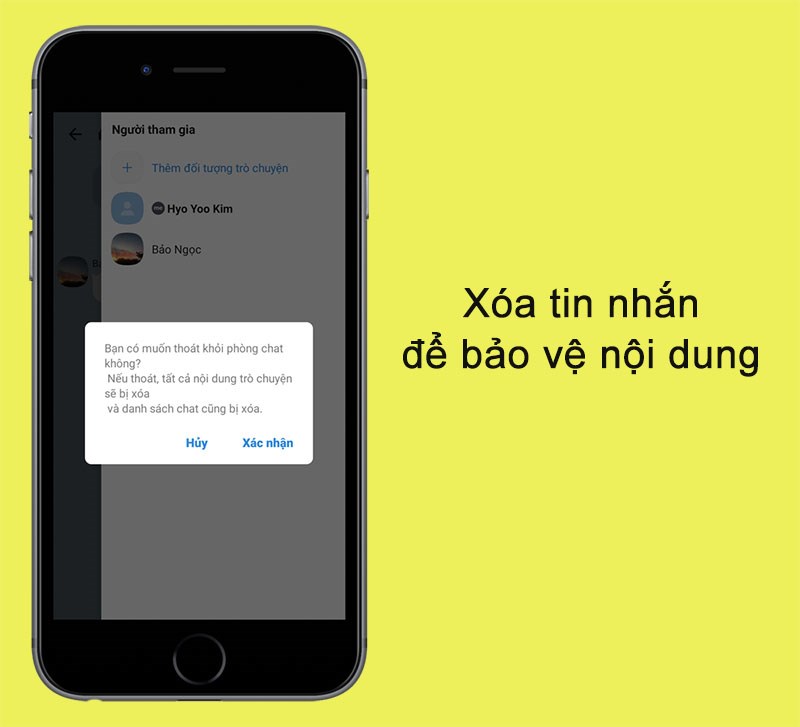 Tính năng xóa tin nhắn khi rời Secret Chat trên ứng dụng KaKaoTalk