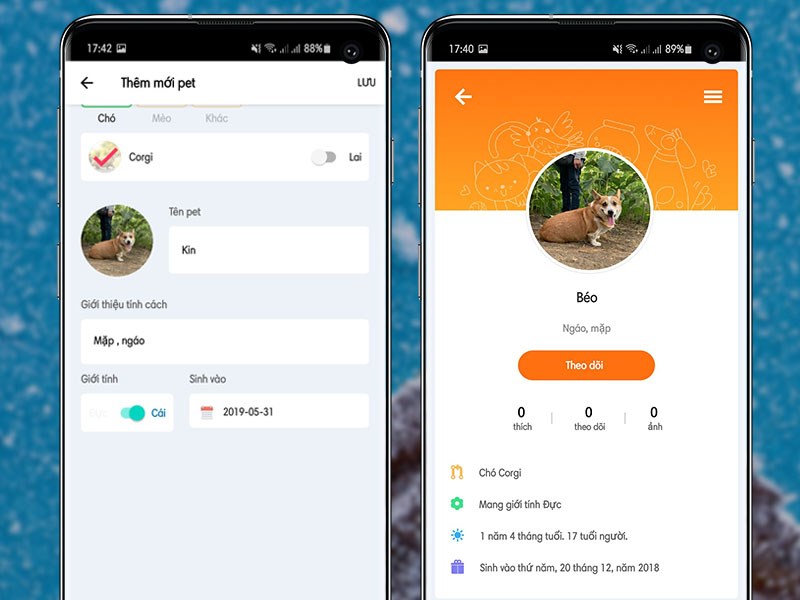 Tạo Profile riêng cho từng thú cưng