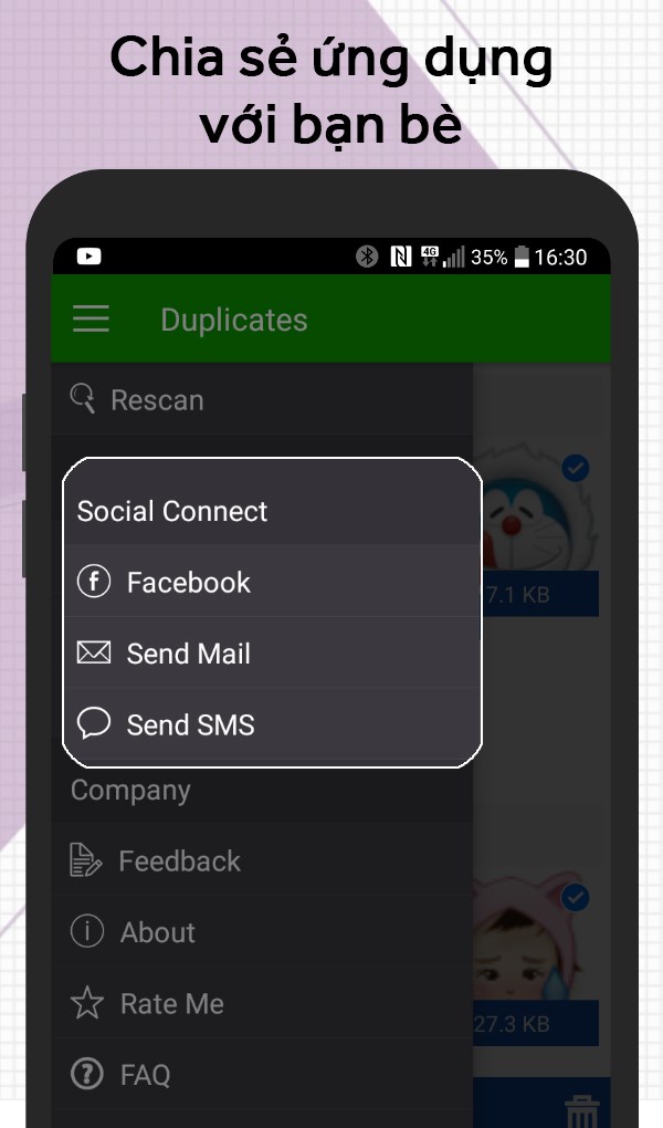 Chia sẻ ứng dụng một c&aacute;ch dễ d&agrave;ng