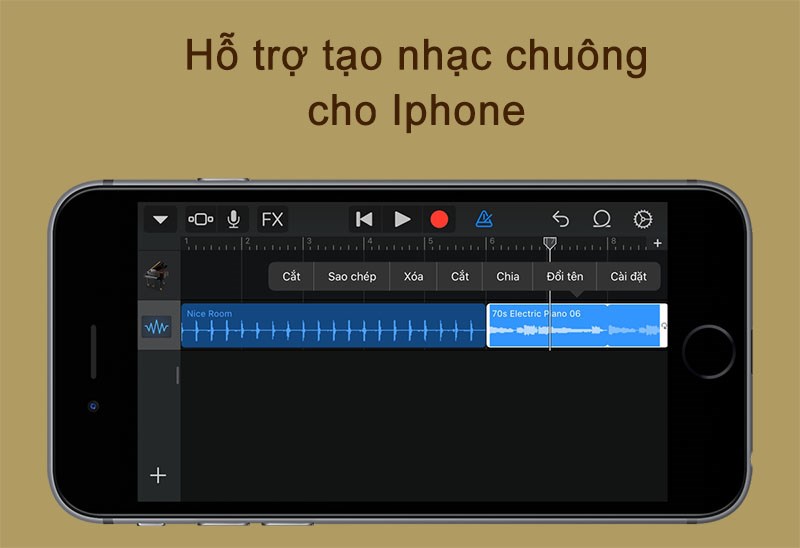 Tạo nhạc chu&ocirc;ng cho iPhone dễ d&agrave;ng tr&ecirc;n  ứng dụng GarageBand
