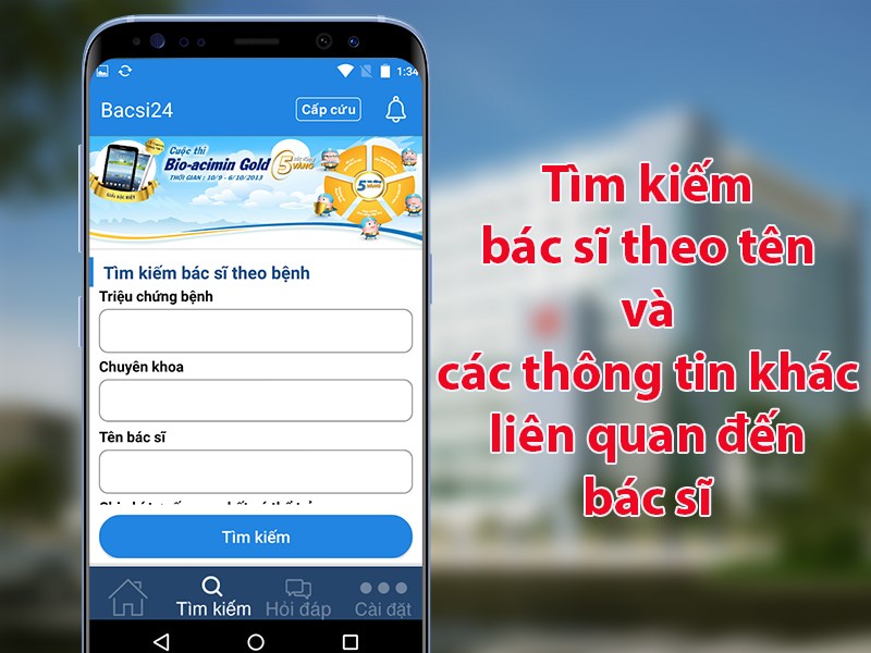 T&igrave;m kiếm b&aacute;c sĩ theo t&ecirc;n v&agrave; c&aacute;c th&ocirc;ng tin kh&aacute;c li&ecirc;n quan đến b&aacute;c sĩ.