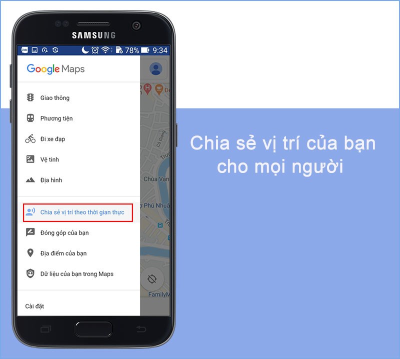 Chia sẻ vị tr&iacute; với người kh&aacute;c nhanh ch&oacute;ng tr&ecirc;n ứng dụng Google Maps Go