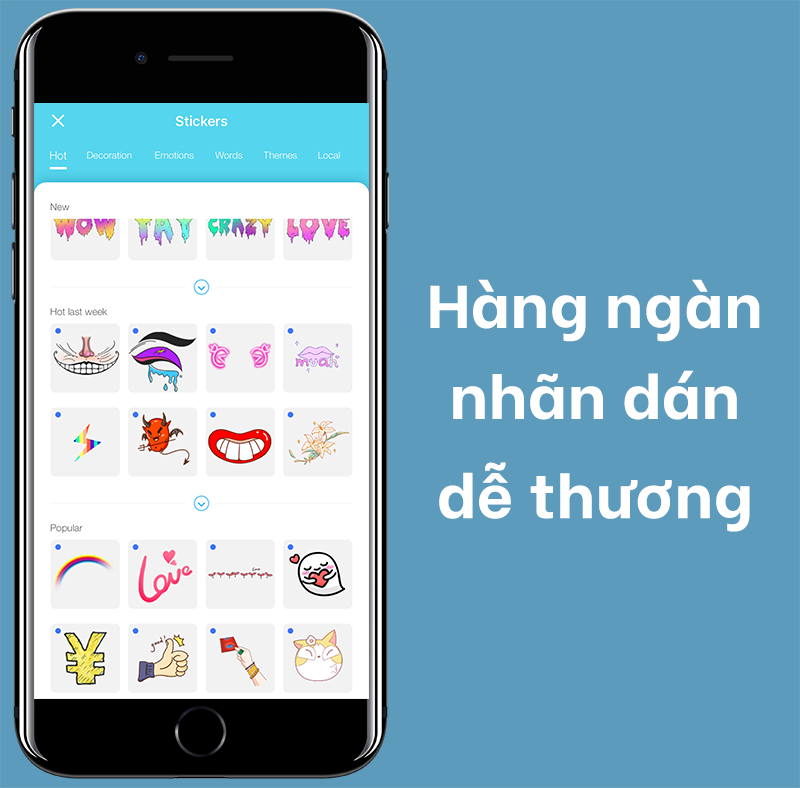 Hàng ngàn nhãn dáng dễ thương