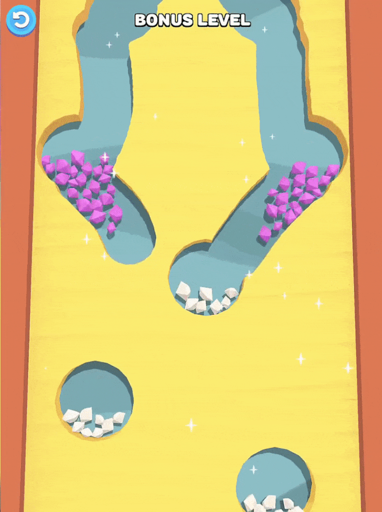 Thu thập nhiều kim cương hơn từ màn chơi phụ trong Sand Balls