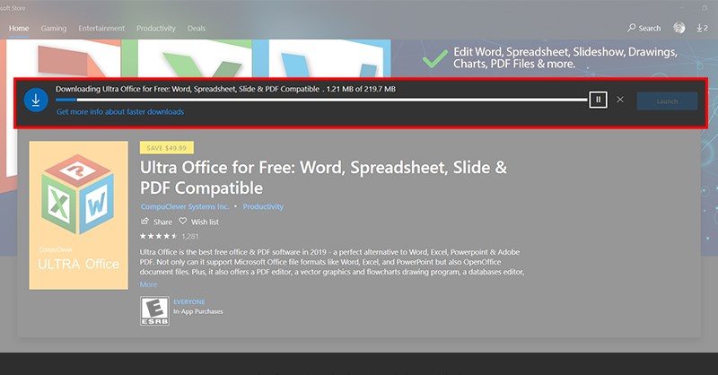 Chờ ứng dụng c&agrave;i đặt.