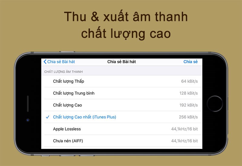 Thu v&agrave; xuất &acirc;m thanh chất lượng cao tr&ecirc;n  ứng dụng GarageBand