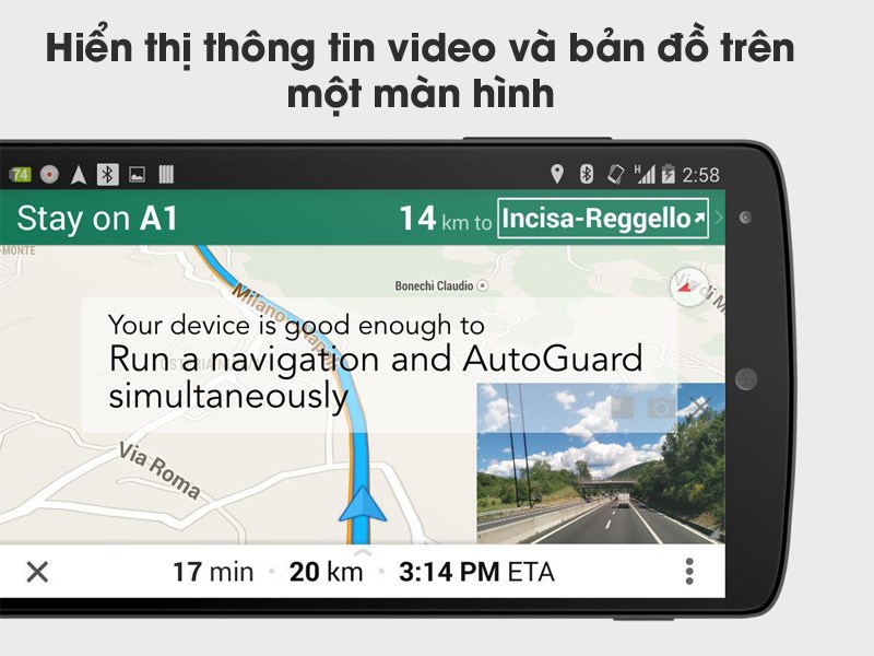 Hiển thị th&ocirc;ng tin video v&agrave; bản đồ tr&ecirc;n một m&agrave;n h&igrave;nh