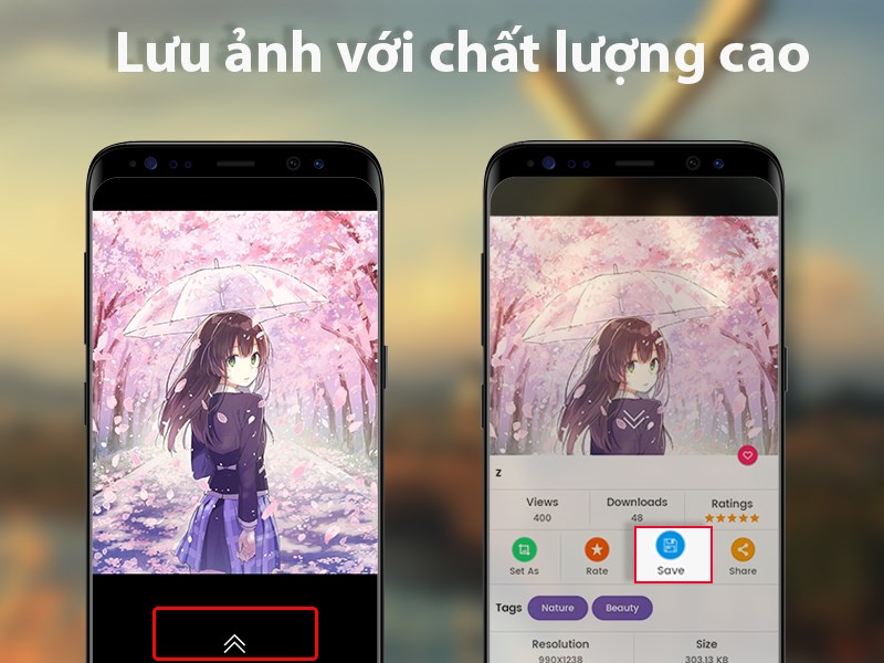 Lưu ảnh với chất lượng cao